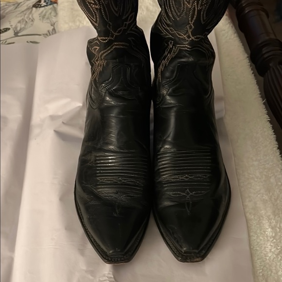 Lucchese Black Cowboy Boots - Picture 5 of 7